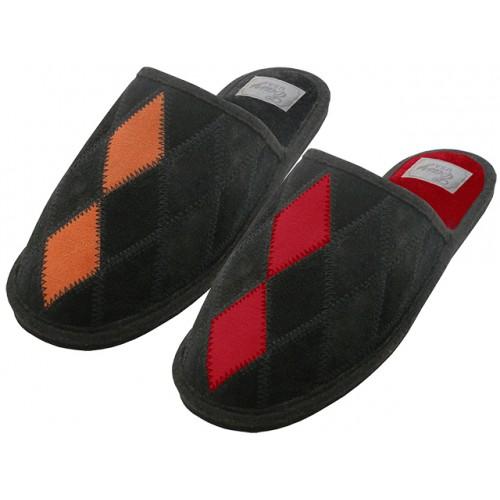 Women Leather Patch Slippers, Footwear, Slippers image