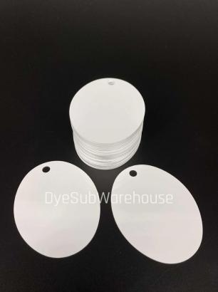 Dye Sublimation 2.385 x 3 Double Sided Oval Ornament image