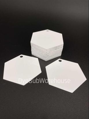 Dye Sublimation 2.76 x 3 Double Sided Hexagon Ornament image