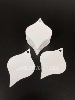 Dye Sublimation 2.76 x 4.1 Double Sided Teardrop Ornament image