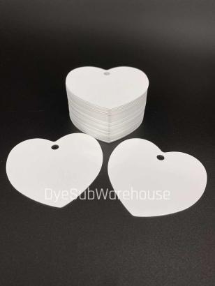 Dye Sublimation 2.9 x 3 Double Sided Heart Ornament image