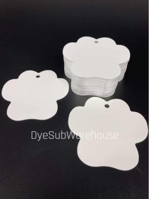 Dye Sublimation 3.6 x 3.7 Double Sided Dog Paw Ornament image