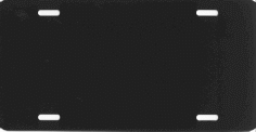 License Plates - .025 gauge Black Aluminum 6x12 image