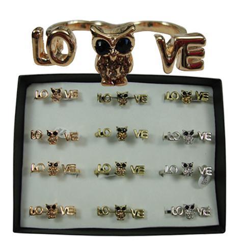 Love Owl Two Finger Rings image