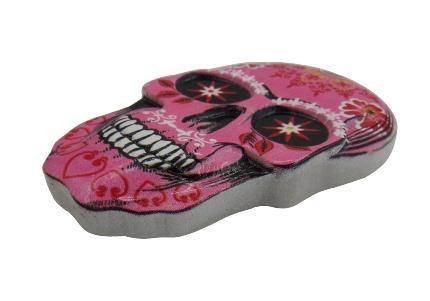 Ceramic Dia De Los Muertos Skull Magnet image