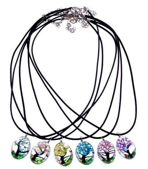 Tree & Butterfly Pendant Necklace image