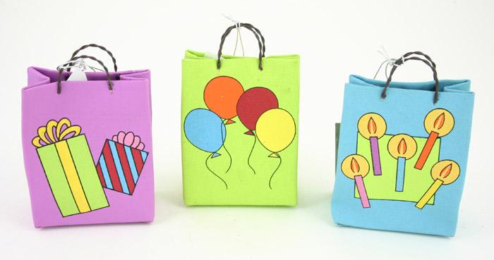 Personalizable Gift Bag Ornaments - 3 Assorted image