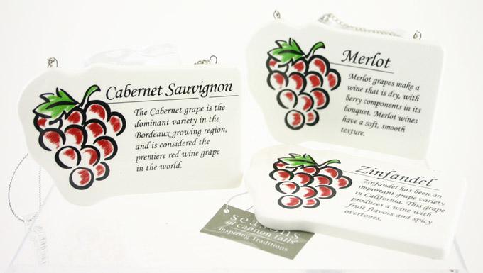 Red Grape Wine Variety Ceramic Ornaments image