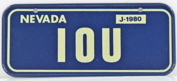 Vintage 1980 All Metal Bicycle Tag Nevada image