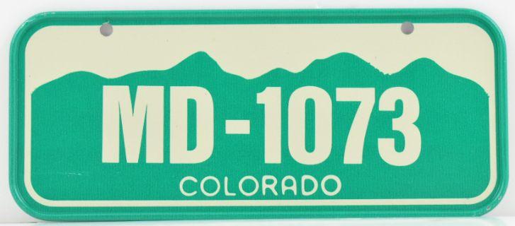 Vintage 1980 All Metal Bicycle Tag Colorado image