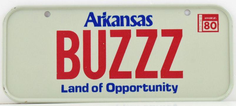 Vintage 1980 All Metal Bicycle Tag Arkansas image