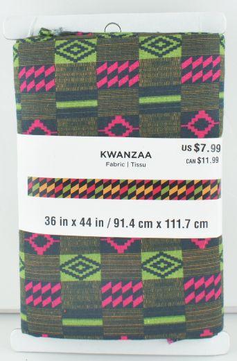 1 YD. Kwanzaa Print Fabric image