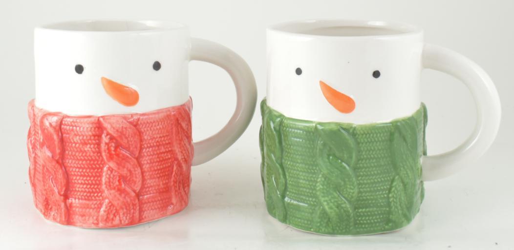 Ceramic Snowman Sweater Mug 2 Assorted image