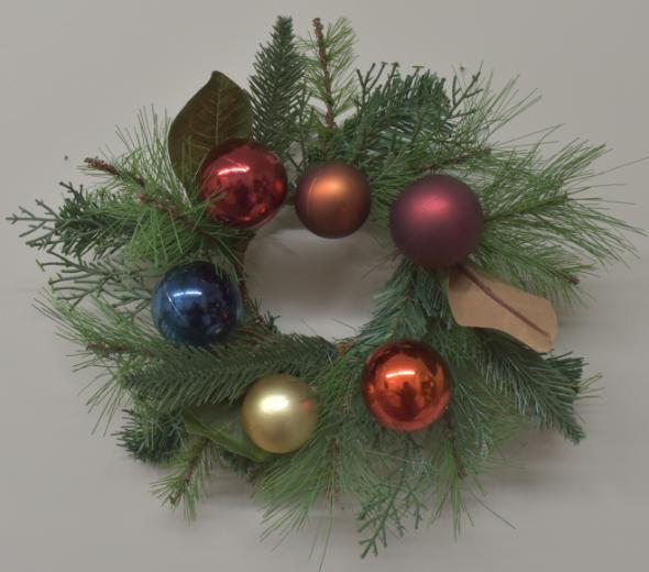 Pine, Leaf, Ornament Accent Ring Wreath image