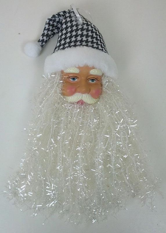 Large Santa Ornament Houndstooth Pattern image