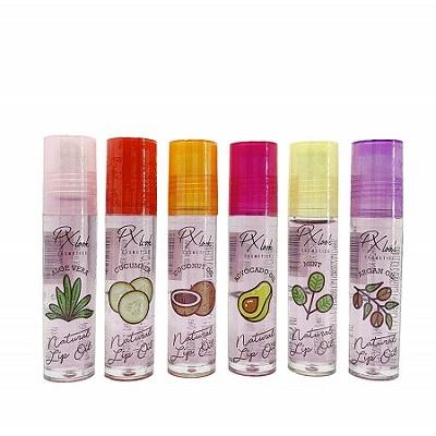 Natural Lip Oil Lip Moisturizing Set Of 6 Assorted Fruits Px Look image