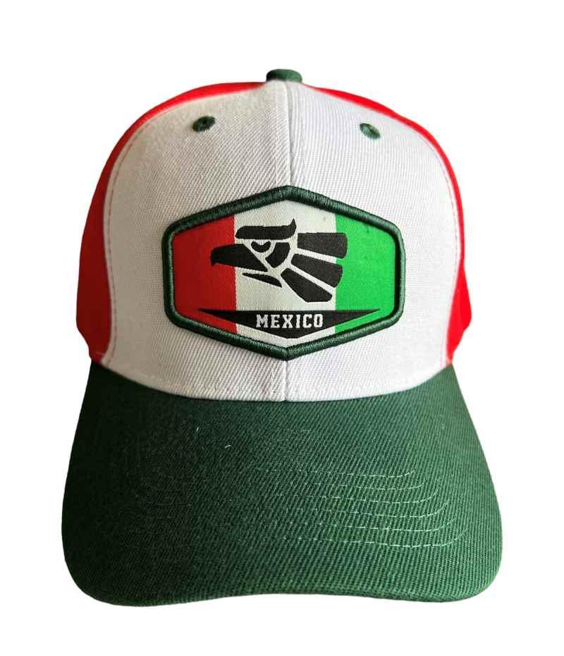 * Hecho En Mexico Mexican Baseball Cap Embroidered 3-Color Tone (CapMx117) image