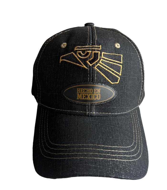 * Hecho En Mexico Denim Baseball Cap - Gold Embroidery (CapMx115) image