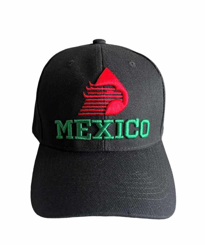 * Mexico Baseball Cap Embroidered - Black Color (Capmx134B) image