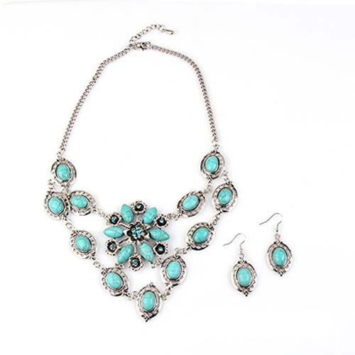 Native Pride American Indian Style - 3 Pc Necklace & Earrings Set