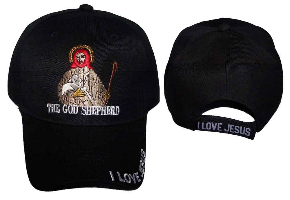 The God Shepherd Christian Embroidered Baseball Caps Hats image