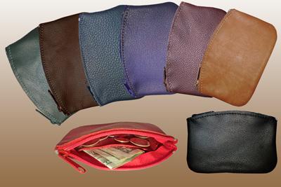Leather Zipper Coin Case image