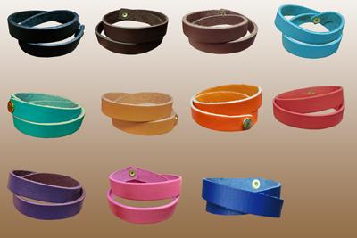 Double Wrap Leather Bracelet ½" W image