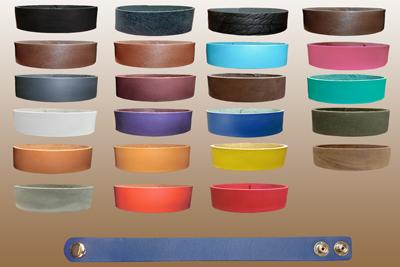 Narrow Leather Cuff Bracelet ¾" W image