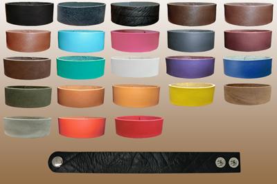 Medium Cuff Leather Bracelet 1" W image