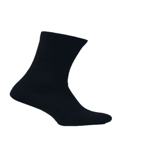 Stealth Socks | Size 10-13 | Diabetic Crew Cushioned Socks | Black | Case of 15 Dozens (180 Pairs, 3 Pairs Per Pack) image