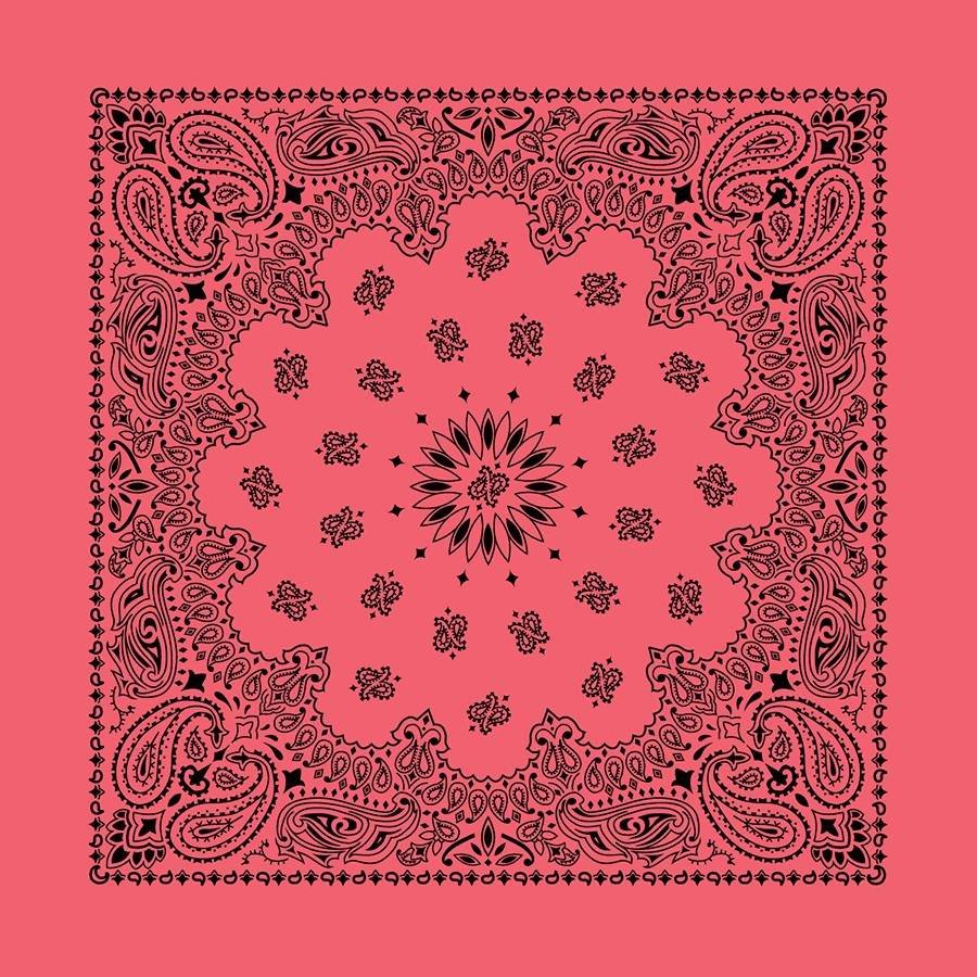 600pcs/Case, Contemporary Bandana 100% Cotton, Strawberry, 22 x 22 image