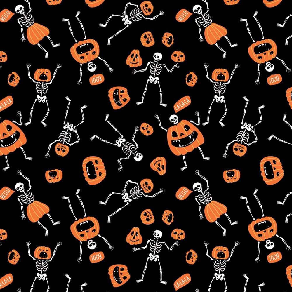 Skeletons and Pumpkins Glow in the Dark - USA - 22×22 Inch - 12 pieces image