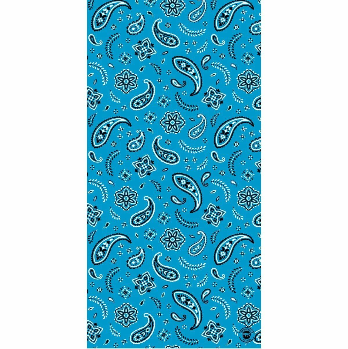 All Over Paisley Tube Headband - 1 piece, Medium Blue image