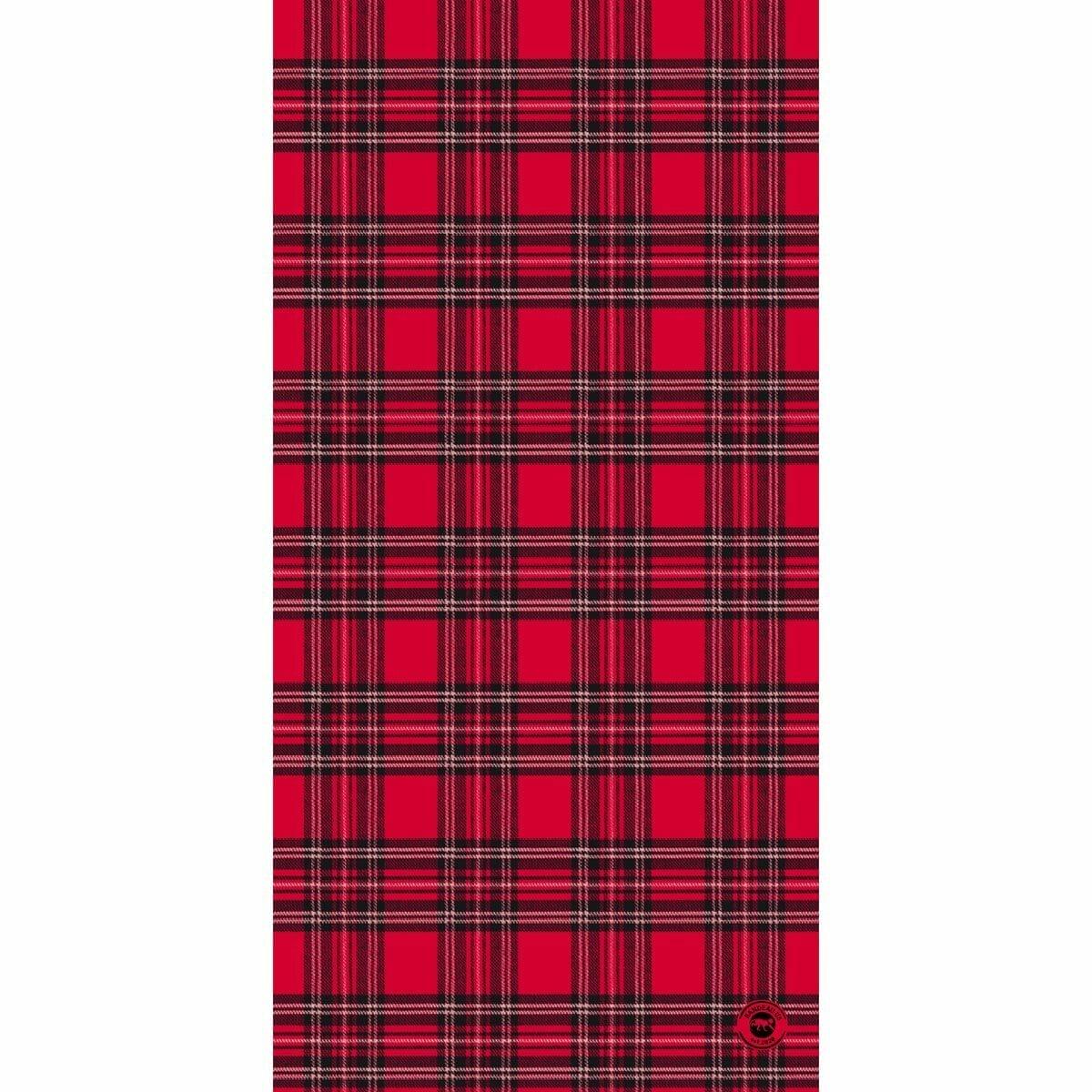 Plaid Tube Headband - 12 pieces, Red image