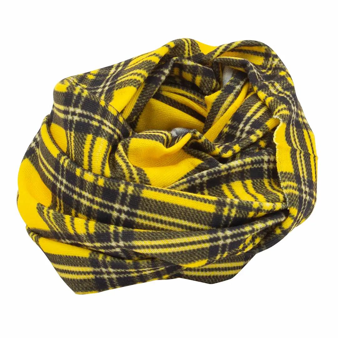 Plaid Tube Headband - 1 piece, Yellow image