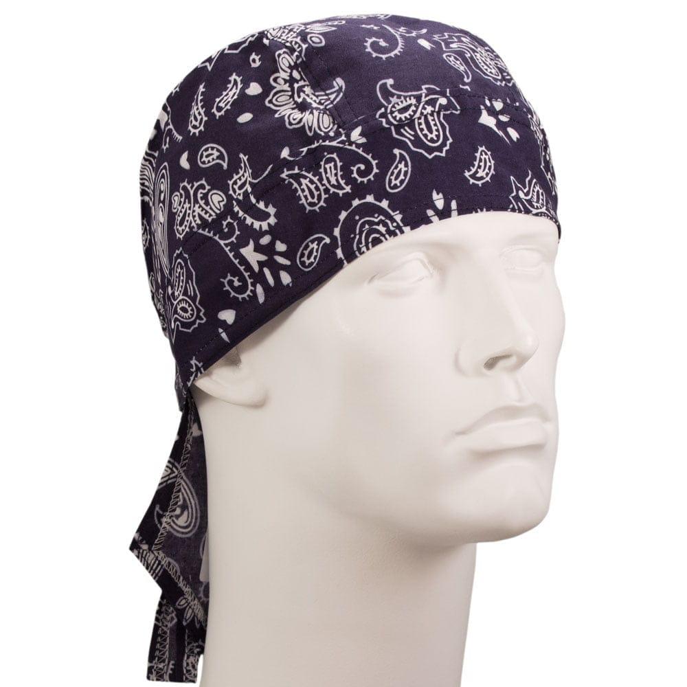 Paisley Head Wrap - 100% Cotton - Imported - 1 piece, Navy Blue image