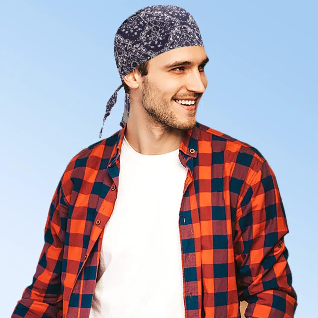 Paisley Navy Head Wrap - 1 piece image