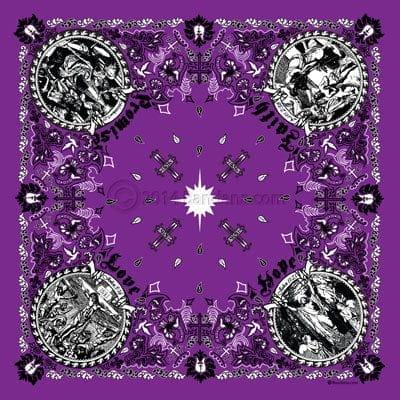 Jesus Christ - Christian Bandana - Purple - 22×22 Inch - 22 Inch x 22 Inch, 600pcs/Case image
