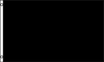 Solid Black Flag - 3ft x 5ft Polyester - Imported image