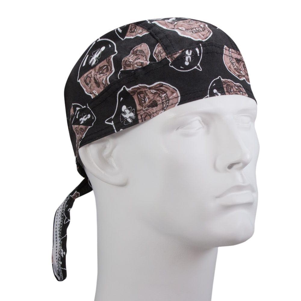 Skull with Helmet and Maltese Cross Head Wrap image
