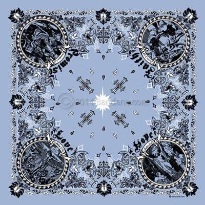 Jesus Christ - Christian Bandana - Light Blue - 22×22 Inch image
