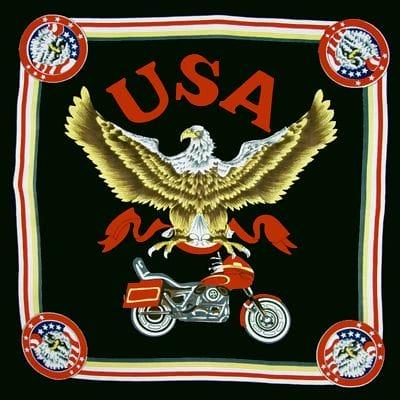 USA Motorcycle Bandana - 22×22 Inch image