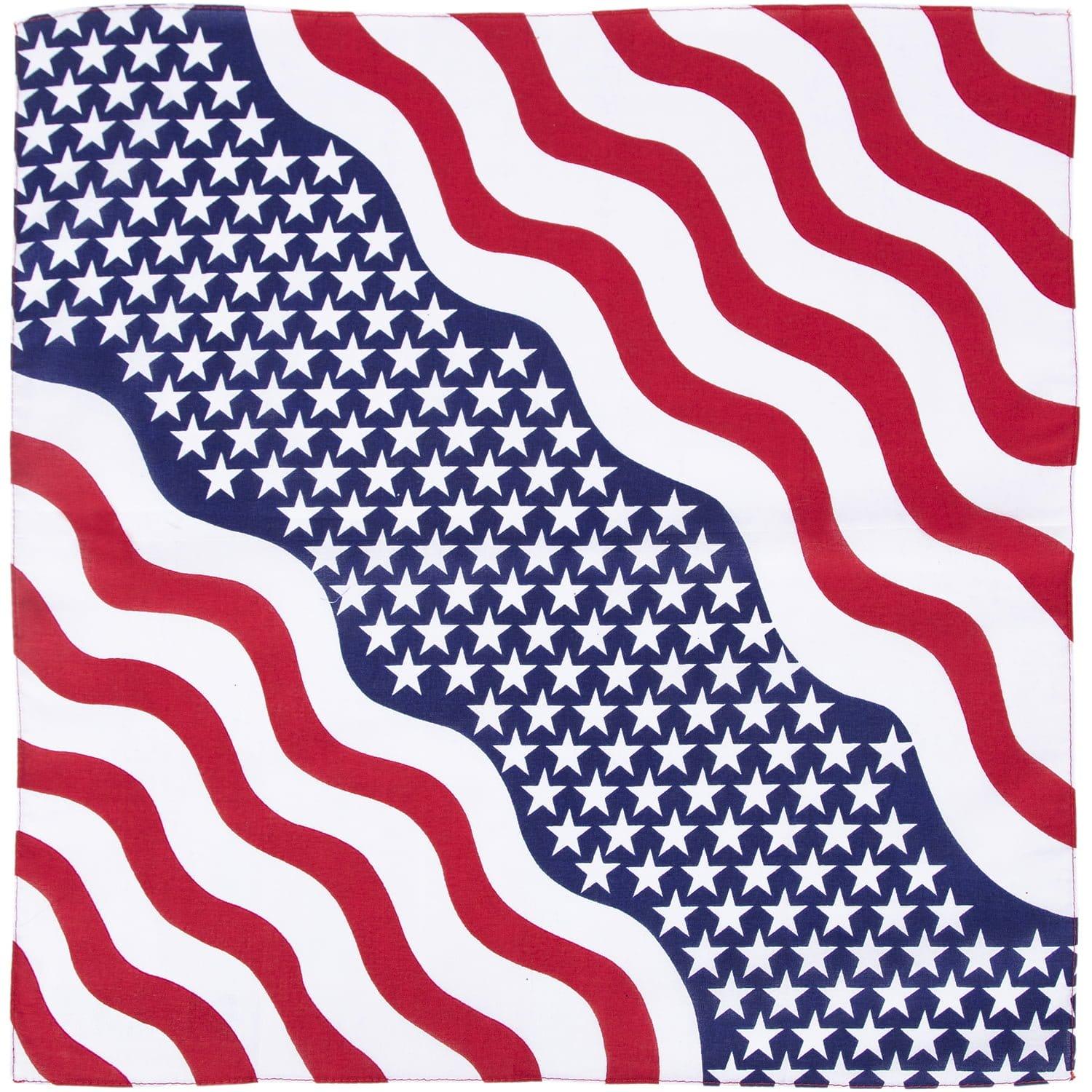 Waving US Flag Bandana - 22×22 Inch image