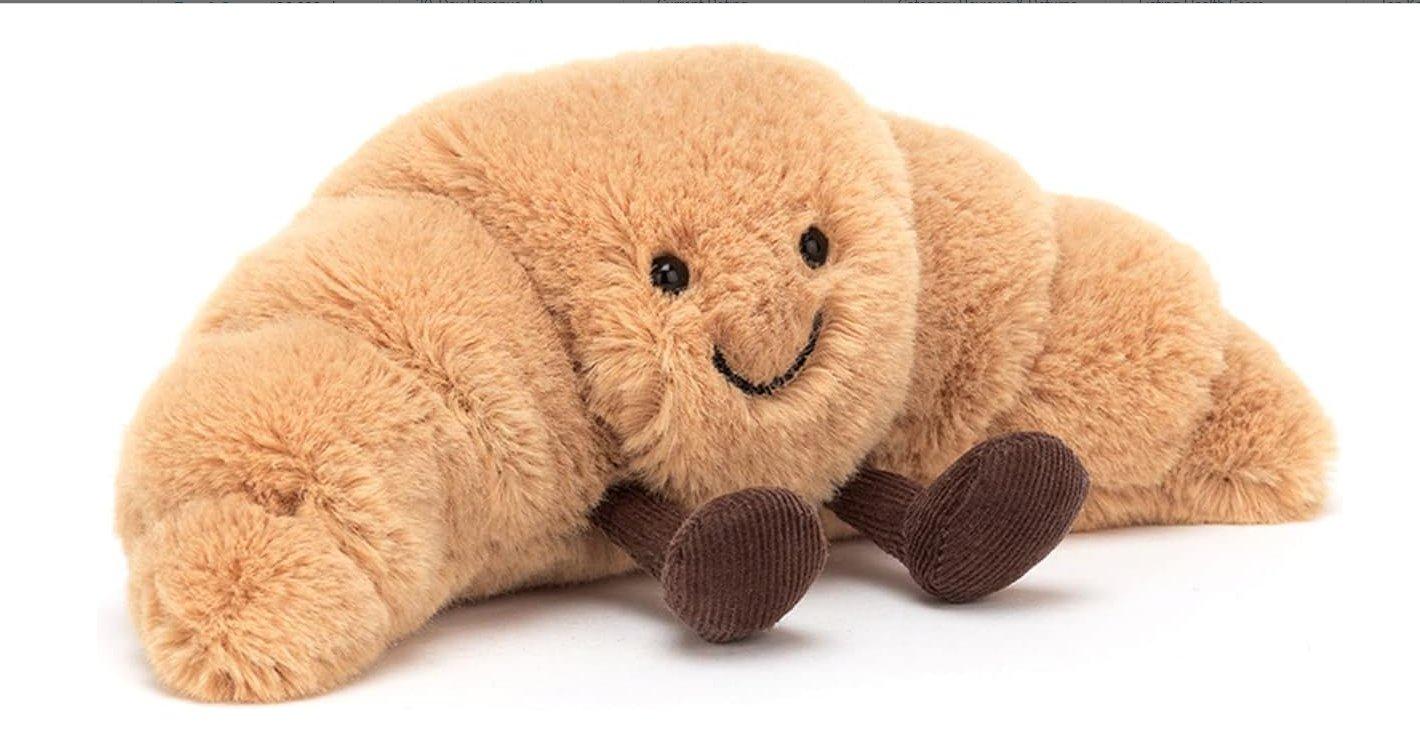Jellycat Amuseables Croissant Stuffed Toy, Small 8.5 inches - Pastry Plush - Fun Gift Idea (2) image