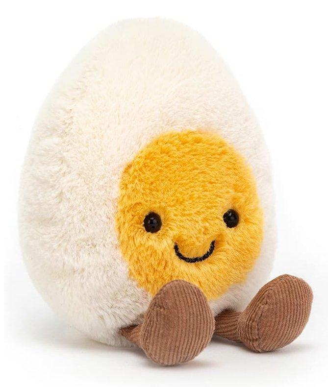 Jellycat Amuseables Boiled Egg Happy Stuffed Toy, Small 5.5 inches - Food Plush - Fun Gift Idea image