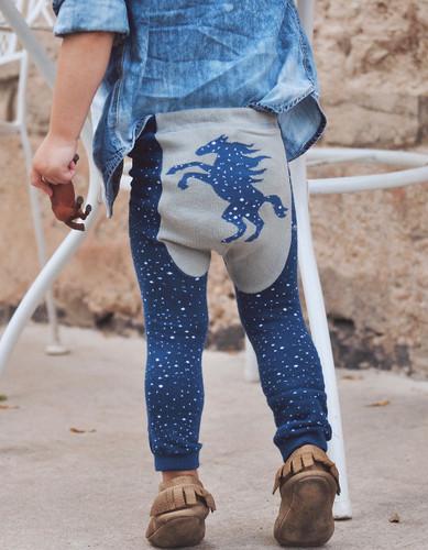 Southwestern Celestial Pony Cotton Leggings image