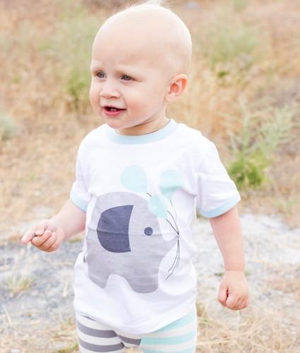 Blue Elephant Balloon Shirt