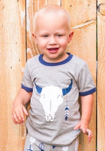 Southwestern Steer Feathers Shirt image