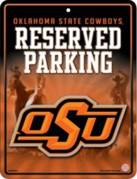 Oklahoma State Cowboys Metal Parking Sign image