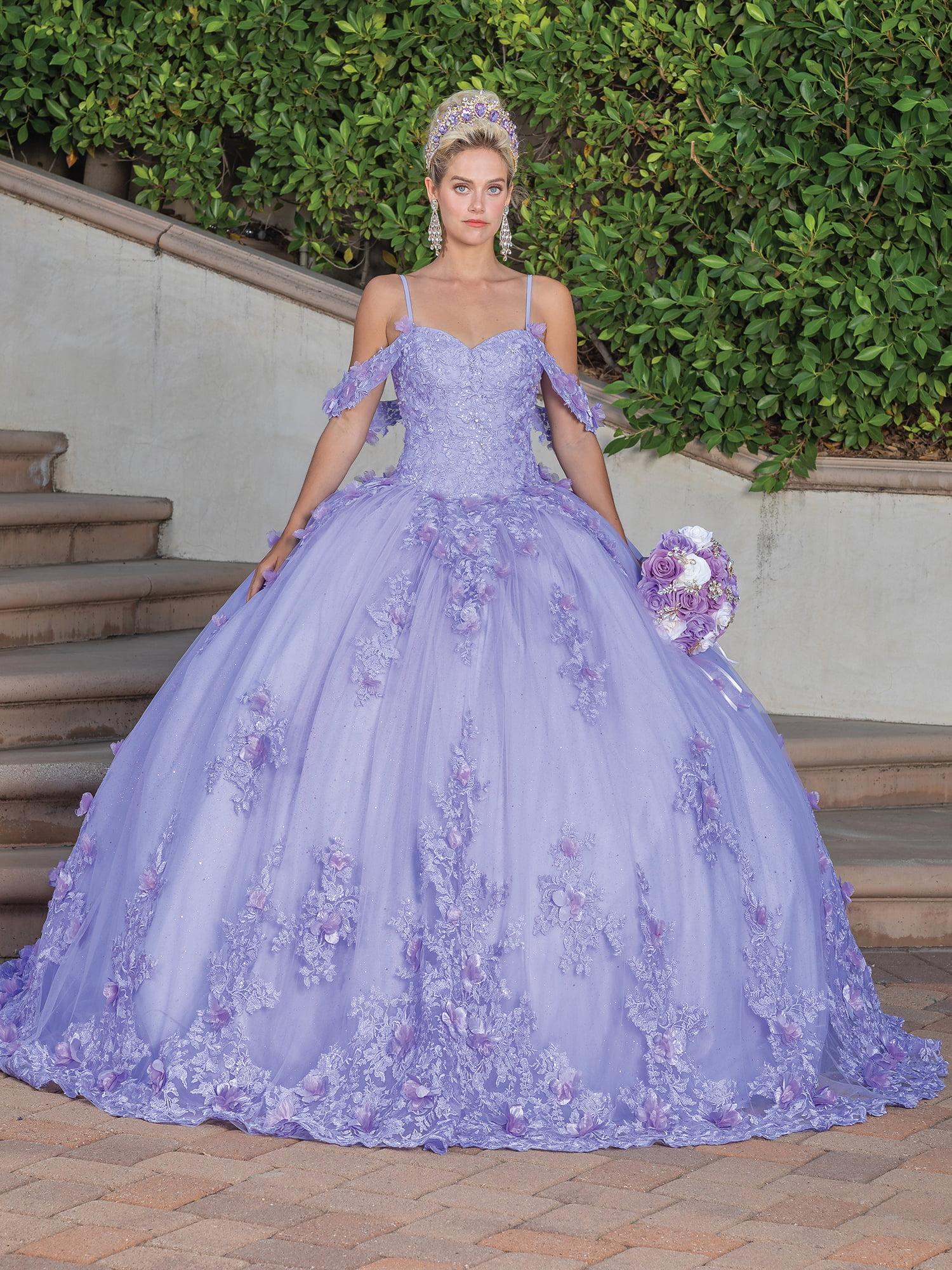 Elegant Off-the-Shoulder Quinceanera Gown with Embroidered Floral Appliques and Sweeping Tulle Skirt Quinceanera Dress - Style 1747 image